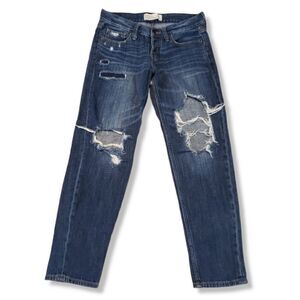 Abercrombie & Fitch Jeans Size 2R Boyfriend Straight Jean Distressed Destroyed